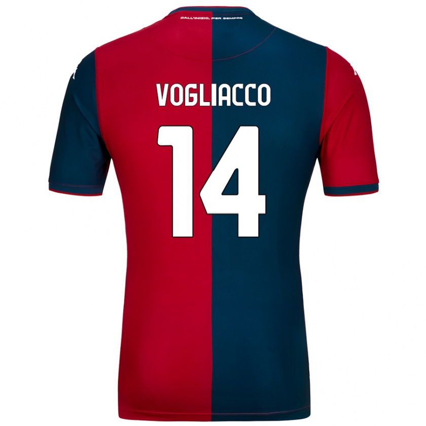 Kandiny Hombre Camiseta Alessandro Vogliacco #14 Rojo Azul Oscuro 1ª Equipación 2024/25 La Camisa México