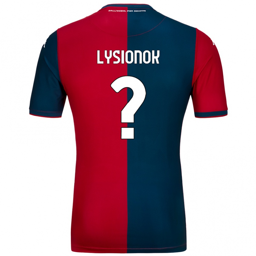 Kandiny Heren Ernestas Lysionok #0 Rood Donkerblauw Thuisshirt Thuistenue 2024/25 T-Shirt België