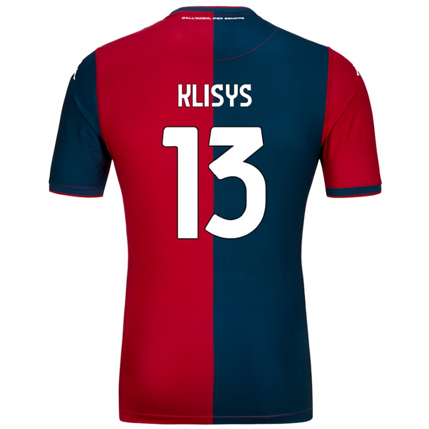 Kandiny Heren Lukas Klisys #13 Rood Donkerblauw Thuisshirt Thuistenue 2024/25 T-Shirt België