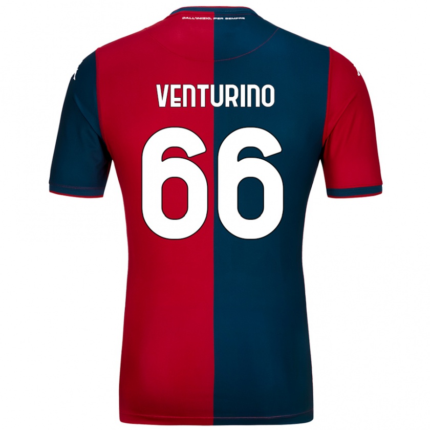 Kandiny Heren Lorenzo Venturino #66 Rood Donkerblauw Thuisshirt Thuistenue 2024/25 T-Shirt België