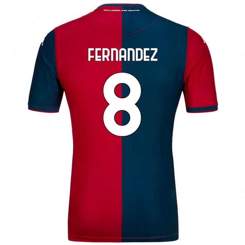 Kandiny Heren Maria Fernandez #8 Rood Donkerblauw Thuisshirt Thuistenue 2024/25 T-Shirt België