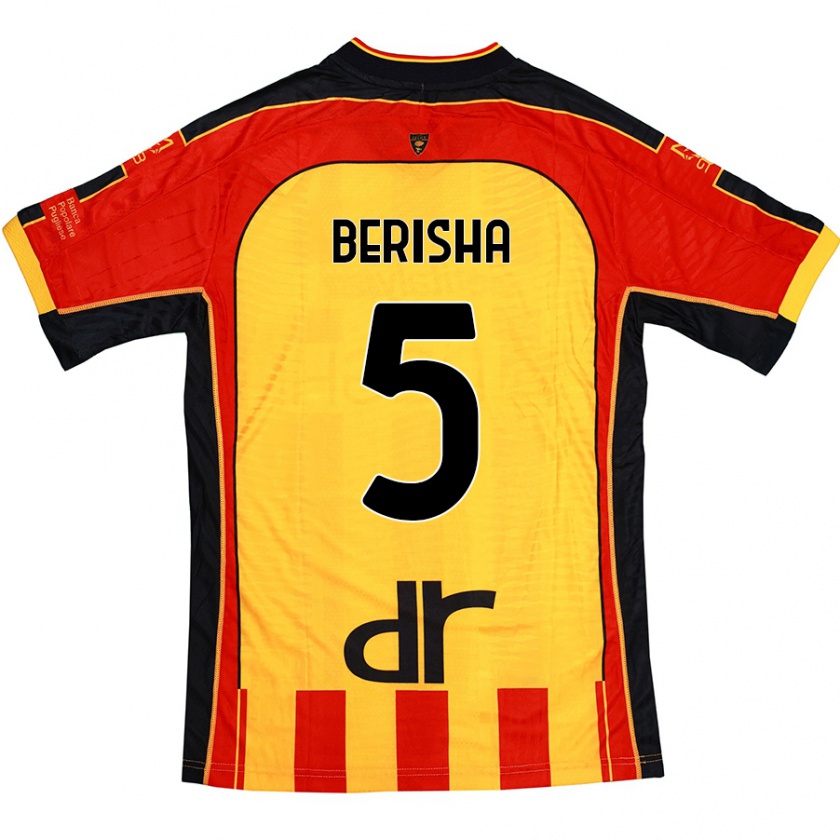 KandinyメンズMedon Berisha#5黄 赤ホームシャツ2024/25ジャージーユニフォーム