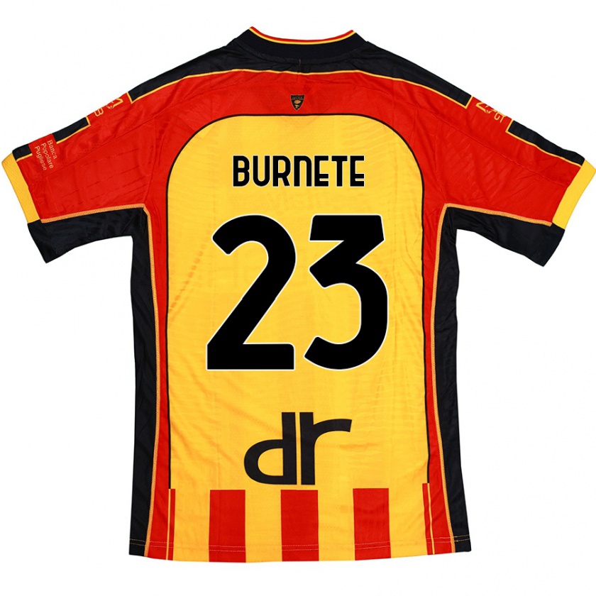 Kandiny Heren Rareș Burnete #23 Geel Rood Thuisshirt Thuistenue 2024/25 T-Shirt België