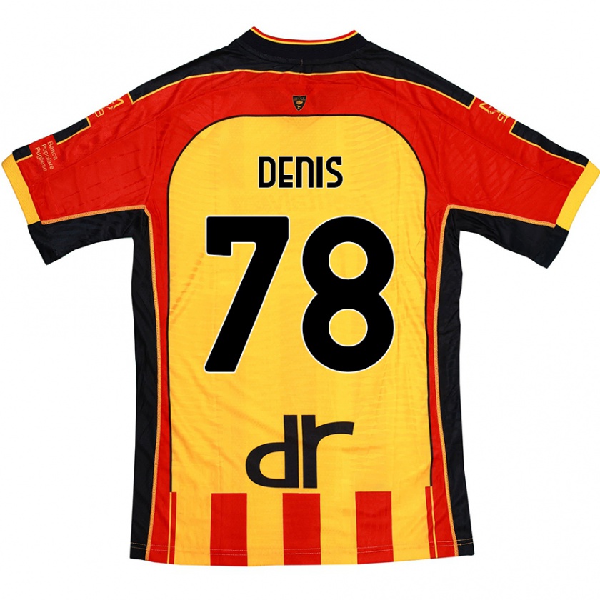 KandinyメンズMax Denis#78黄 赤ホームシャツ2024/25ジャージーユニフォーム