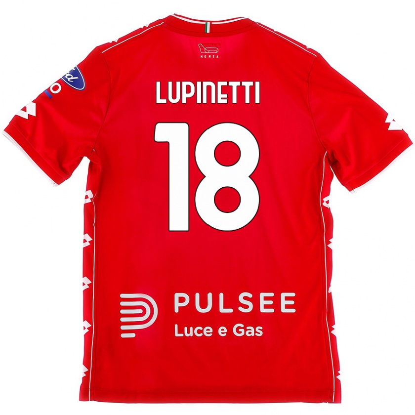 Kandiny Uomo Maglia Tommaso Lupinetti #18 Rosso Bianco Kit Gara Home 2024/25 Maglietta