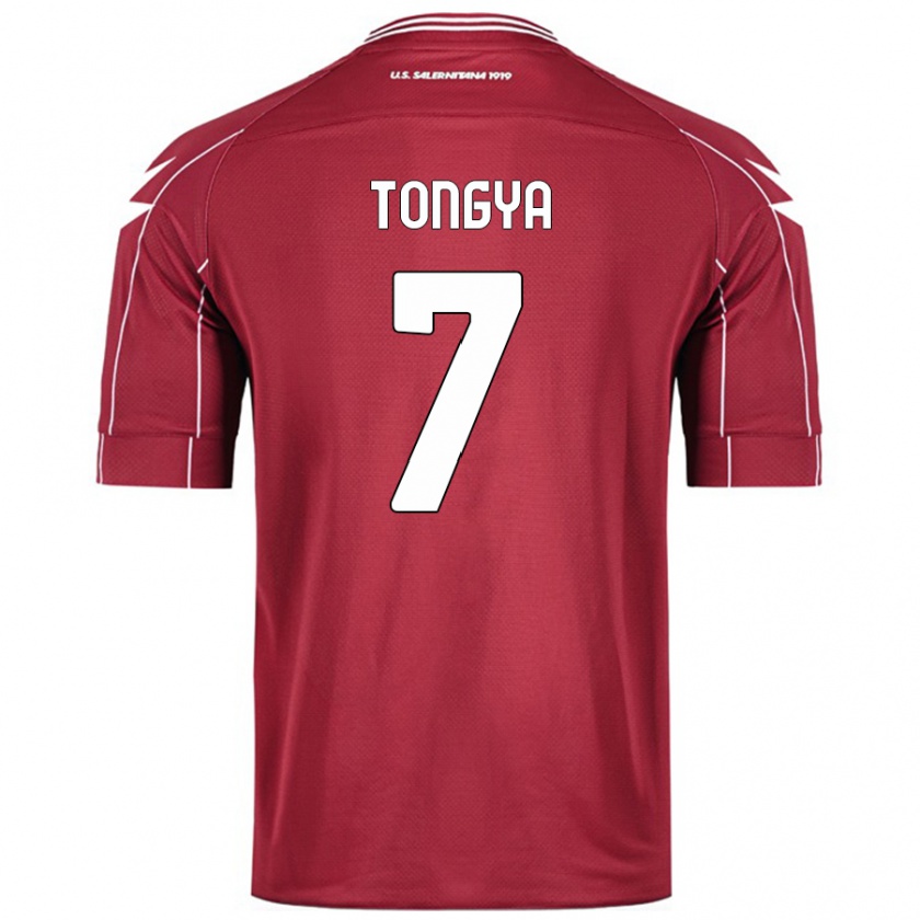 Kandiny Uomo Maglia Franco Tongya #7 Borgogna Kit Gara Home 2024/25 Maglietta