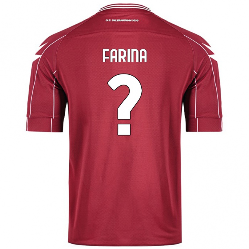 Kandiny Hombre Camiseta Alfredo Farina #0 Borgoña 1ª Equipación 2024/25 La Camisa