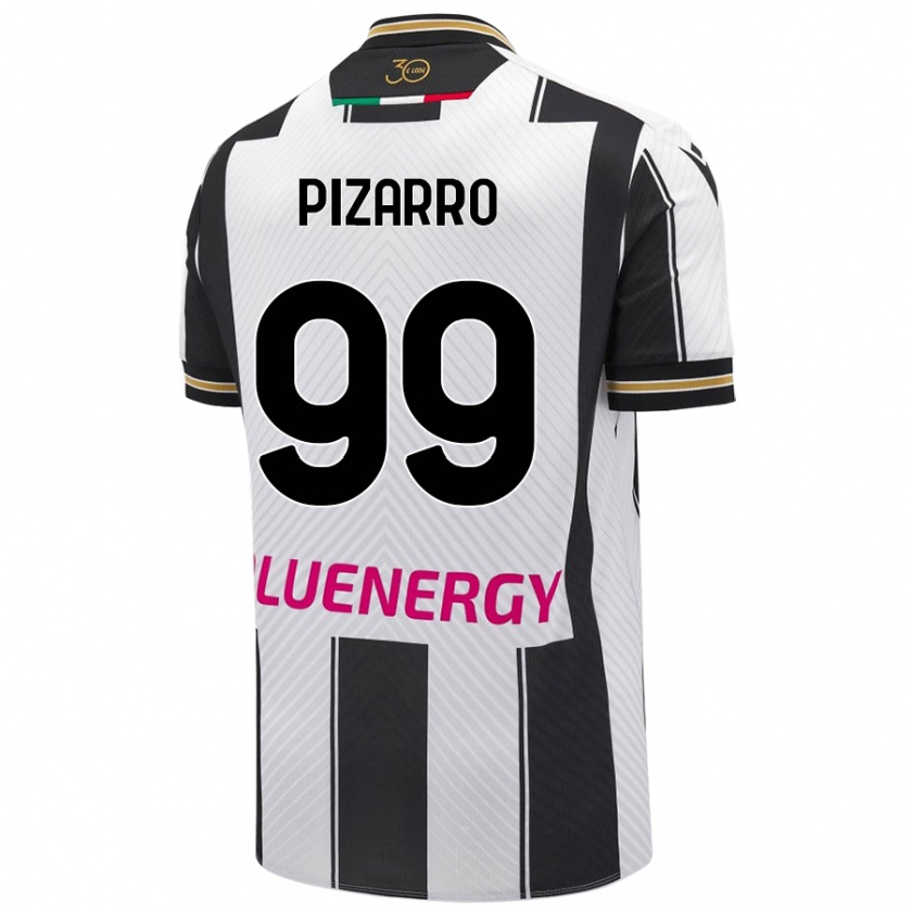 Kandiny Herren Damián Pizarro #99 Weiß Schwarz Heimtrikot Trikot 2024/25 T-Shirt Österreich