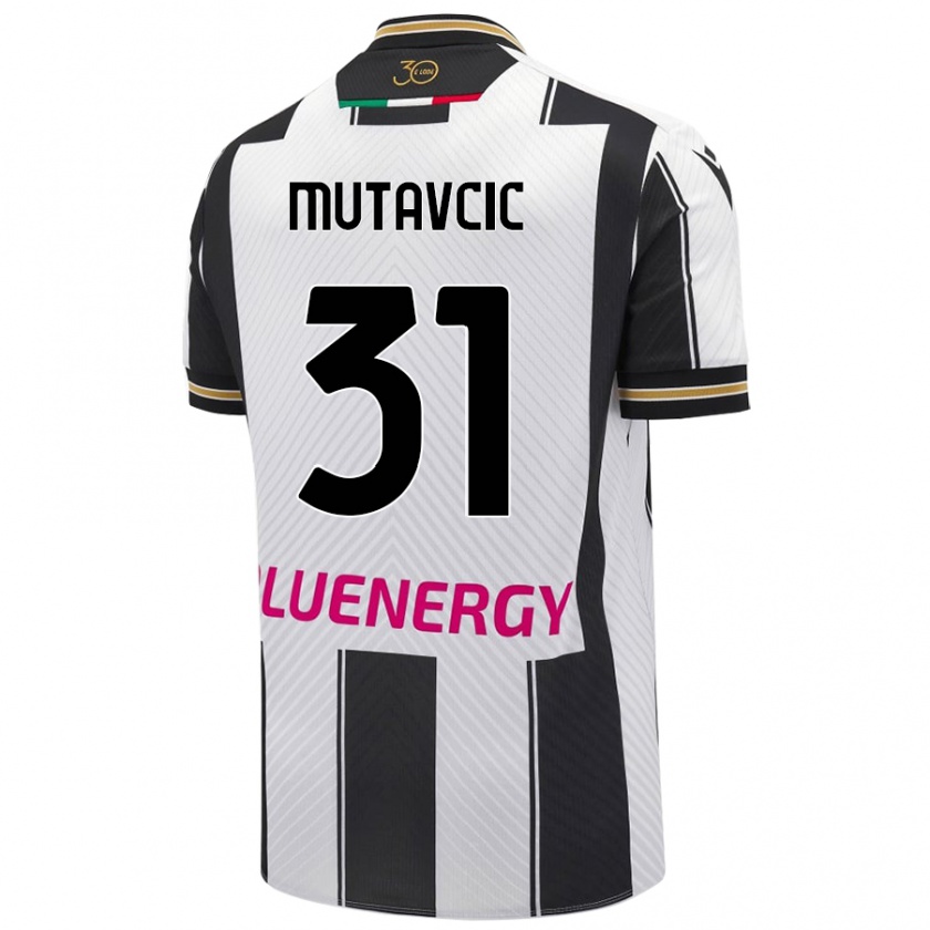 Kandiny Uomo Maglia Jan Mutavcic #31 Bianco Nero Kit Gara Home 2024/25 Maglietta