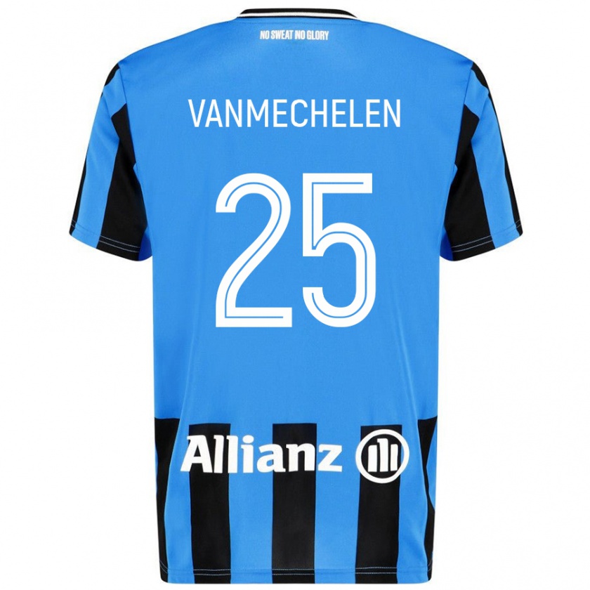 Kandiny Män Davinia Vanmechelen #25 Himmelsblå Svart Hemmatröja Matchtröjor 2024/25 Tröjor T-Tröja