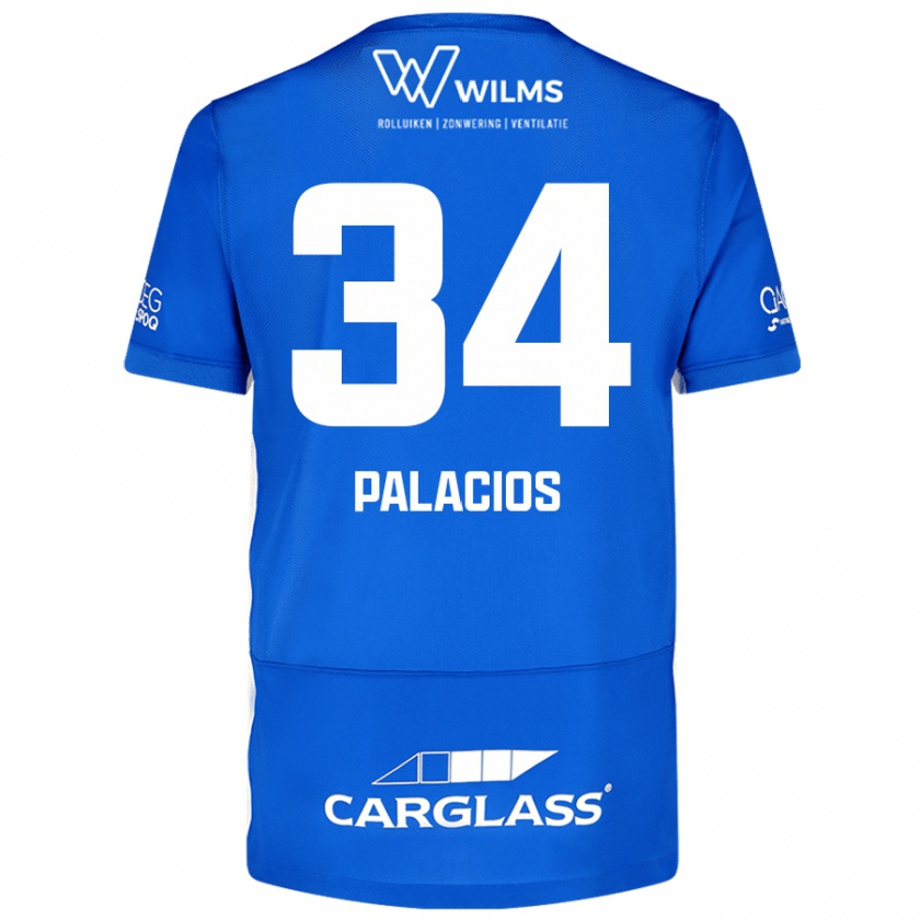 KandinyメンズAdrián Palacios#34青ホームシャツ2024/25ジャージーユニフォーム