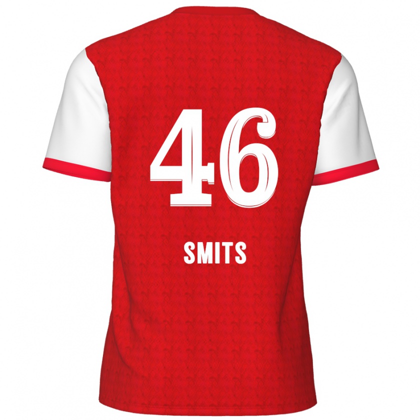 Kandiny Hombre Camiseta Milan Smits #46 Rojo Blanco 1ª Equipación 2024/25 La Camisa