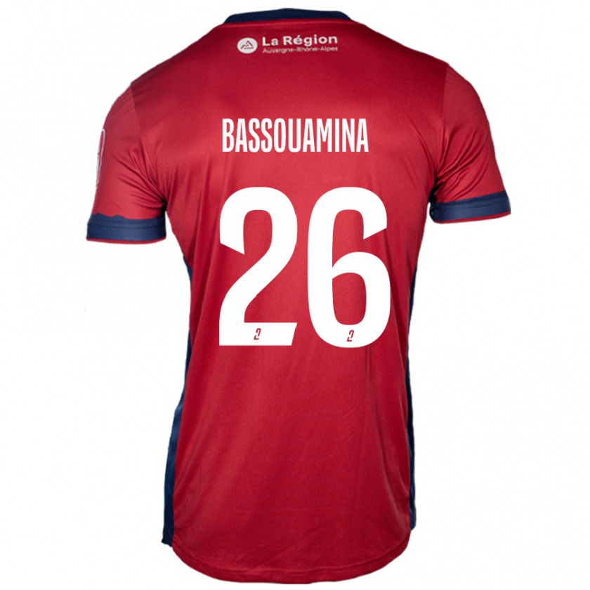 Kandiny Herren Mons Bassouamina #26 Hellburgunderrot Heimtrikot Trikot 2024/25 T-Shirt Österreich