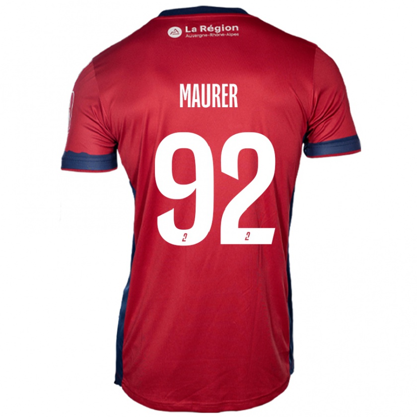 Kandiny Heren Aïman Maurer #92 Licht Bordeauxrood Thuisshirt Thuistenue 2024/25 T-Shirt België