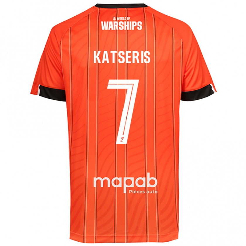 Kandiny Heren Panos Katseris #7 Oranje Thuisshirt Thuistenue 2024/25 T-Shirt België