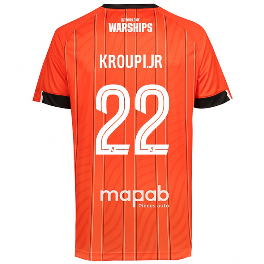 Kandiny Heren Eli Junior Kroupi #22 Oranje Thuisshirt Thuistenue 2024/25 T-Shirt België