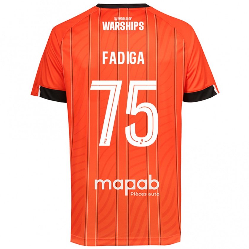 Kandiny Heren Bandiougou Fadiga #75 Oranje Thuisshirt Thuistenue 2024/25 T-Shirt België