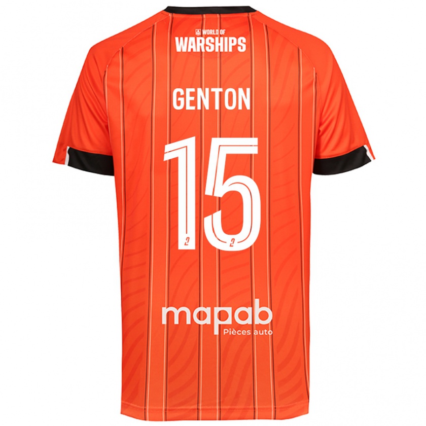 KandinyメンズEnzo Genton#15オレンジホームシャツ2024/25ジャージーユニフォーム