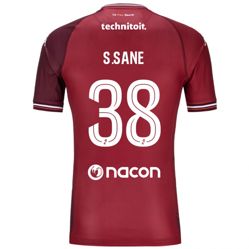 Kandiny Herren Sadibou Sané #38 Rot Granata Heimtrikot Trikot 2024/25 T-Shirt Österreich