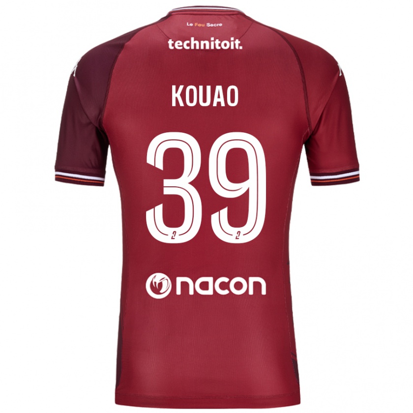 Kandiny Heren Koffi Kouao #39 Rood Granata Thuisshirt Thuistenue 2024/25 T-Shirt België