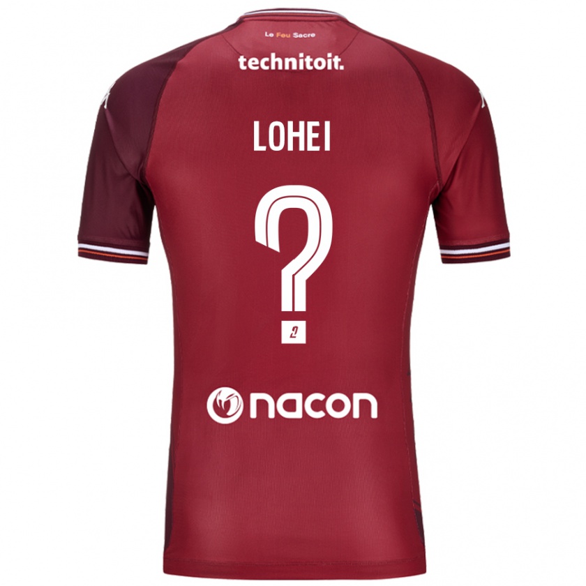 Kandiny Heren Fabio Lohei #0 Rood Granata Thuisshirt Thuistenue 2024/25 T-Shirt België