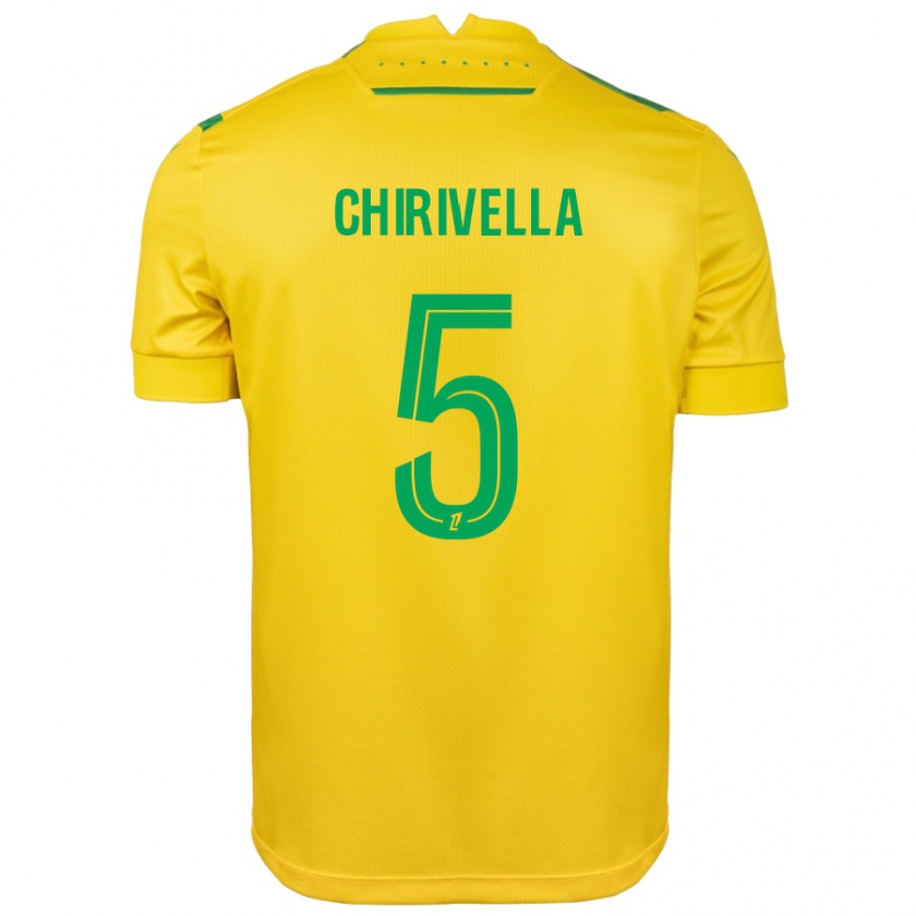 Kandiny Hombre Camiseta Pedro Chirivella #5 Amarillo Verde 1ª Equipación 2024/25 La Camisa México