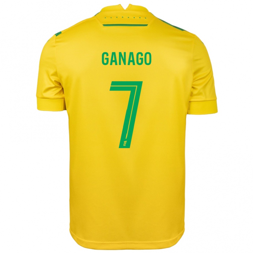 Kandiny Heren Ignatius Ganago #7 Geel Groen Thuisshirt Thuistenue 2024/25 T-Shirt België