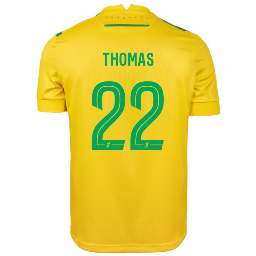 Kandiny Hombre Camiseta Sorba Thomas #22 Amarillo Verde 1ª Equipación 2024/25 La Camisa México