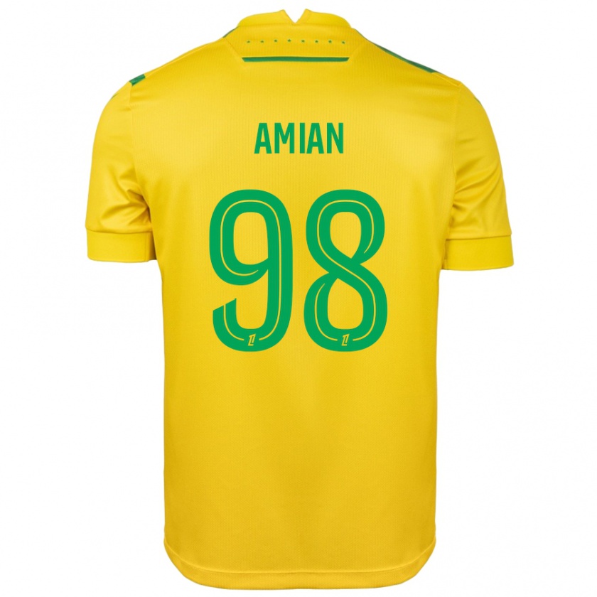 Kandiny Heren Kelvin Amian #98 Geel Groen Thuisshirt Thuistenue 2024/25 T-Shirt België