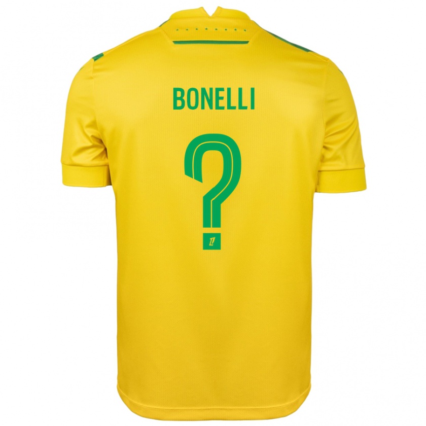 Kandiny Hombre Camiseta Lucas Bonelli #0 Amarillo Verde 1ª Equipación 2024/25 La Camisa México