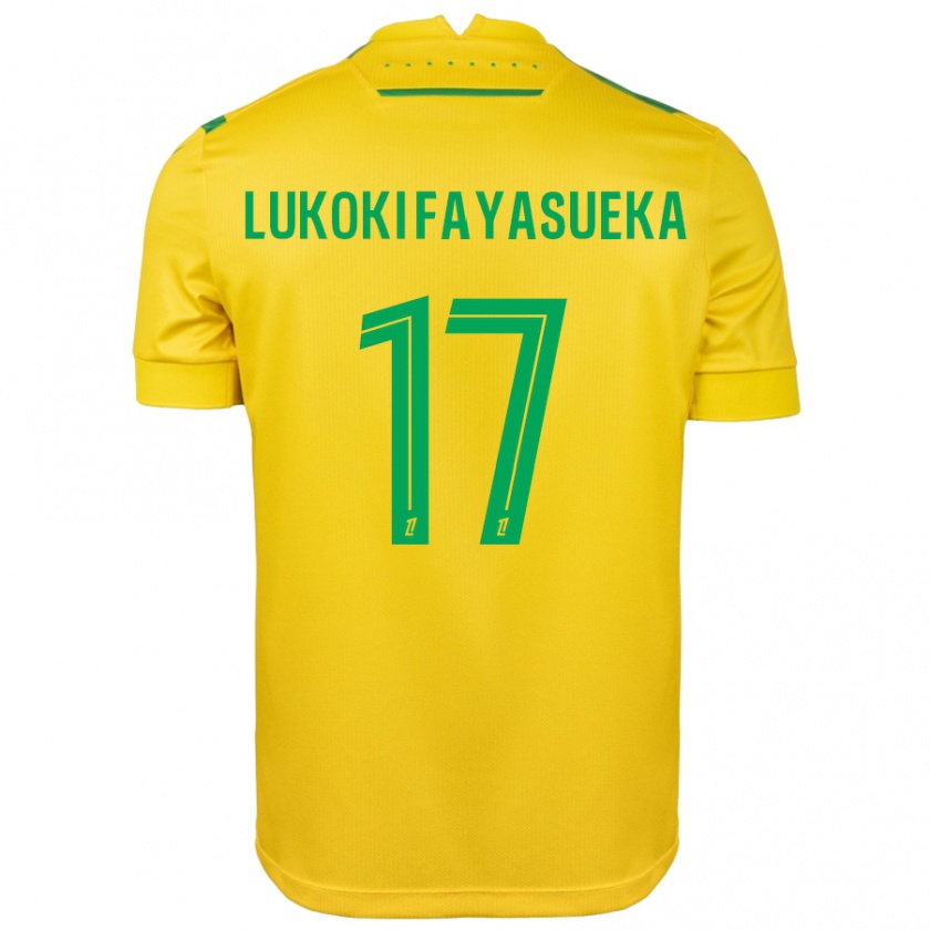 KandinyメンズKévin Lukoki Fayasueka#17黄緑ホームシャツ2024/25ジャージーユニフォーム