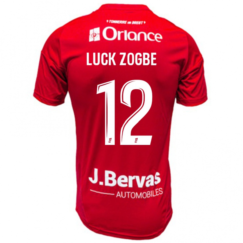 Kandiny Uomo Maglia Luck Zogbé #12 Rosso Bianco Kit Gara Home 2024/25 Maglietta