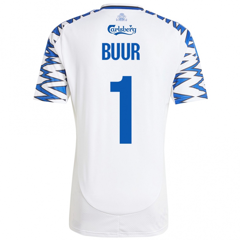 Kandiny Heren Oscar Buur #1 Wit Hemelsblauw Thuisshirt Thuistenue 2024/25 T-Shirt België