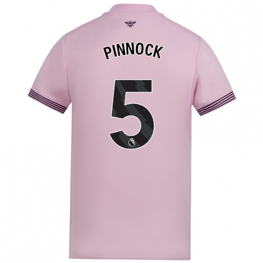 Kandiny Hombre Camiseta Ethan Pinnock #5 Rosa 2ª Equipación 2024/25 La Camisa