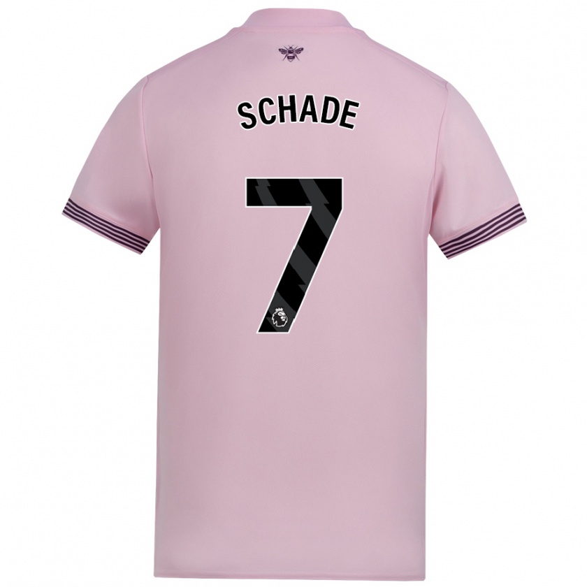 Kandiny Homem Camisola Kevin Schade #7 Cor-De-Rosa Alternativa 2024/25 Camisa Brasil