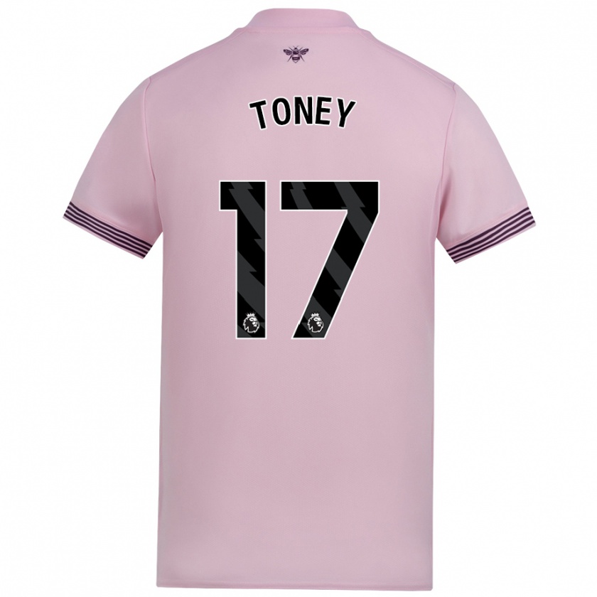 Kandiny Herren Ivan Toney #17 Rosa Auswärtstrikot Trikot 2024/25 T-Shirt Österreich