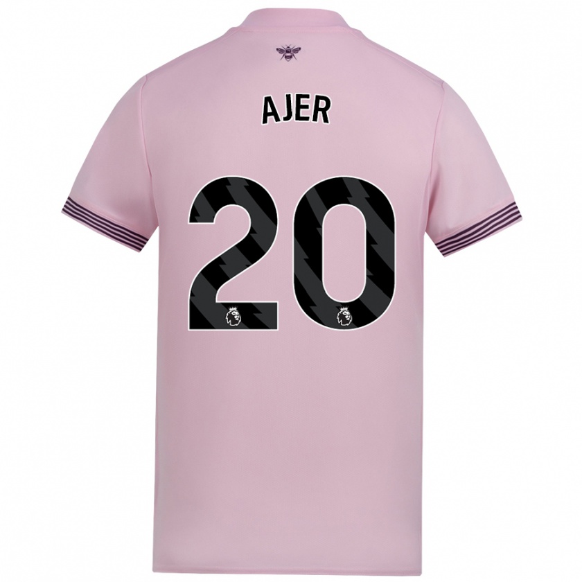 Kandiny Hombre Camiseta Kristoffer Ajer #20 Rosa 2ª Equipación 2024/25 La Camisa