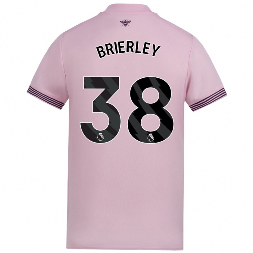 Kandiny Uomo Maglia Ethan Brierley #38 Rosa Kit Gara Away 2024/25 Maglietta