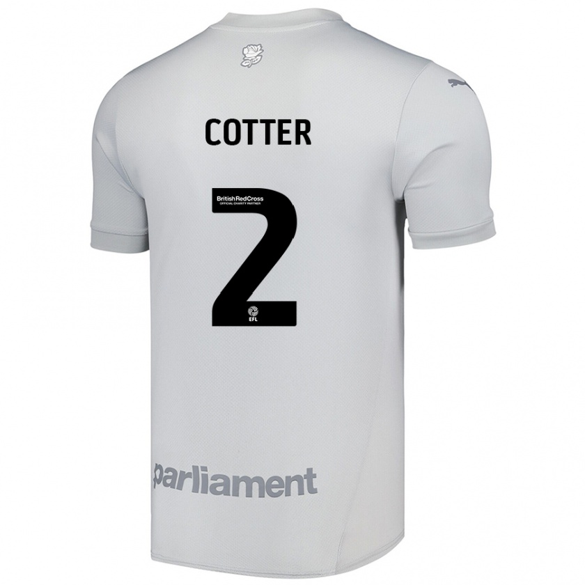 Kandiny Herren Barry Cotter #2 Silbergrau Auswärtstrikot Trikot 2024/25 T-Shirt Österreich