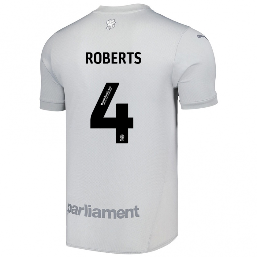 Kandiny Herren Marc Roberts #4 Silbergrau Auswärtstrikot Trikot 2024/25 T-Shirt Österreich