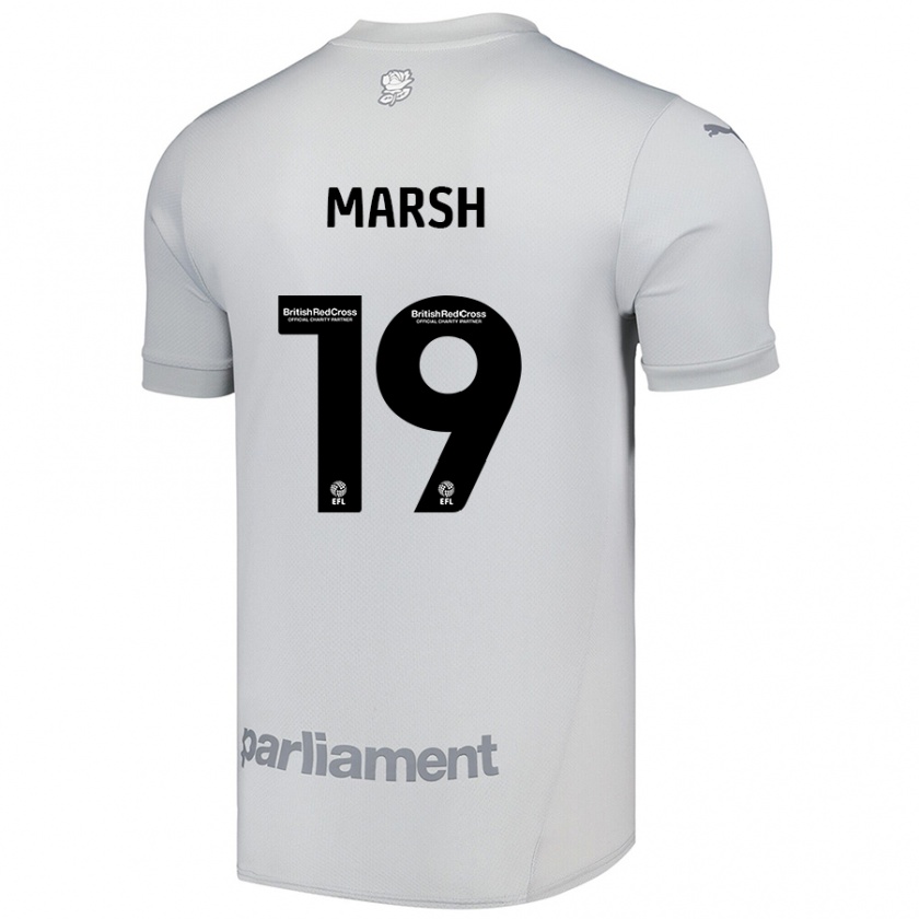 Kandiny Herren Aiden Marsh #19 Silbergrau Auswärtstrikot Trikot 2024/25 T-Shirt Österreich