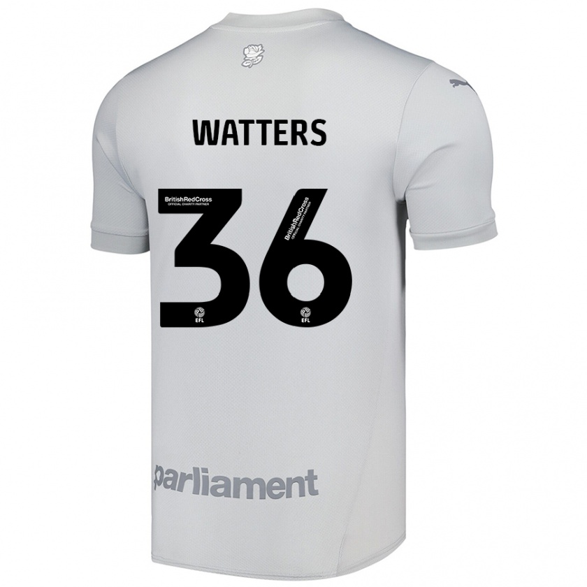 Kandiny Hombre Camiseta Max Watters #36 Gris Plata 2ª Equipación 2024/25 La Camisa