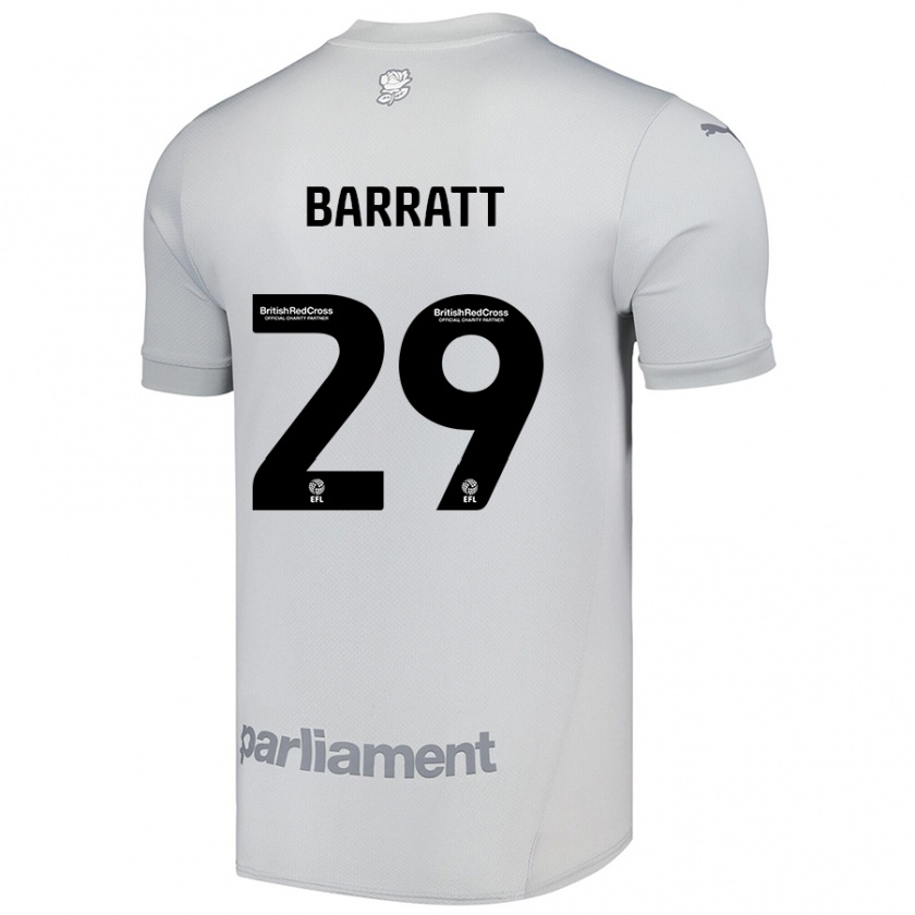 Kandiny Herren Connor Barratt #29 Silbergrau Auswärtstrikot Trikot 2024/25 T-Shirt Österreich