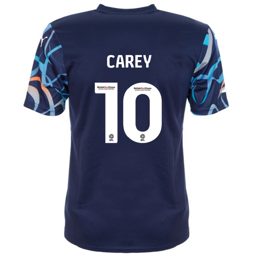 Kandiny Herren Sonny Carey #10 Marineblau Auswärtstrikot Trikot 2024/25 T-Shirt Österreich