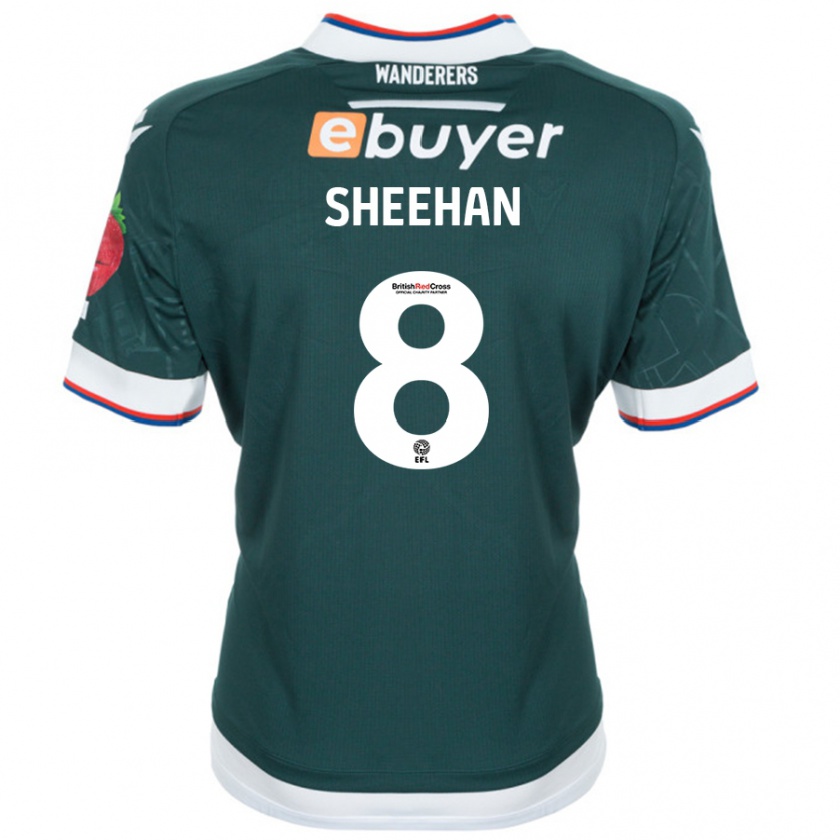 Kandiny Hombre Camiseta Josh Sheehan #8 Verde Oscuro 2ª Equipación 2024/25 La Camisa