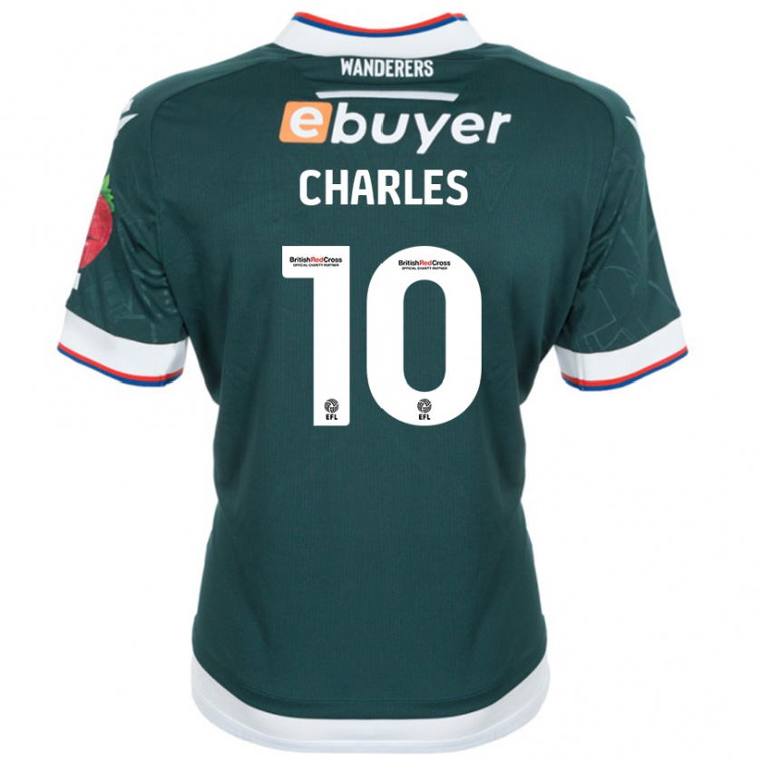 Kandiny Herren Dion Charles #10 Dunkelgrün Auswärtstrikot Trikot 2024/25 T-Shirt Österreich