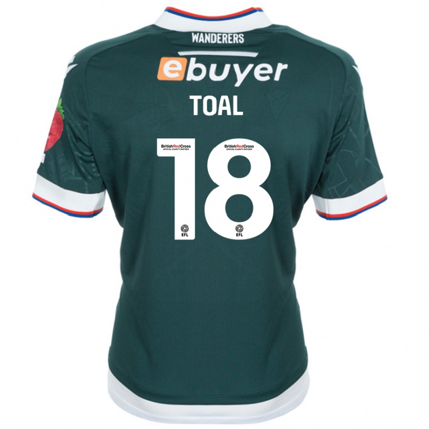 Kandiny Hombre Camiseta Eoin Toal #18 Verde Oscuro 2ª Equipación 2024/25 La Camisa