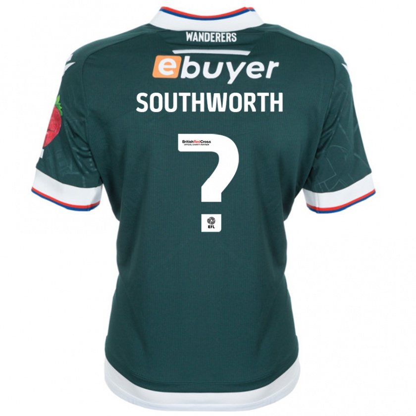 Kandiny Hombre Camiseta Ellie Southworth #0 Verde Oscuro 2ª Equipación 2024/25 La Camisa