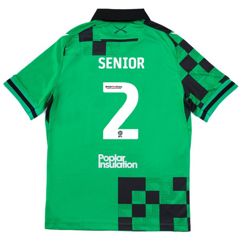 Kandiny Uomo Maglia Joel Senior #2 Verde Nero Kit Gara Away 2024/25 Maglietta