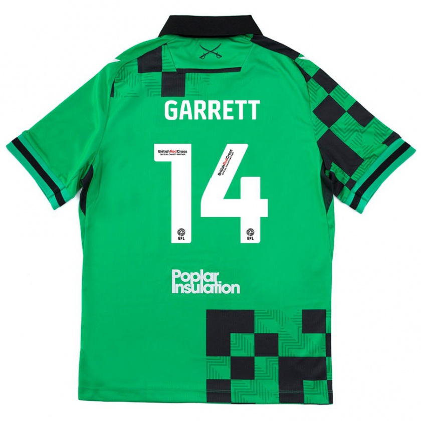 Kandiny Heren Jake Garrett #14 Groen Zwart Uitshirt Uittenue 2024/25 T-Shirt België